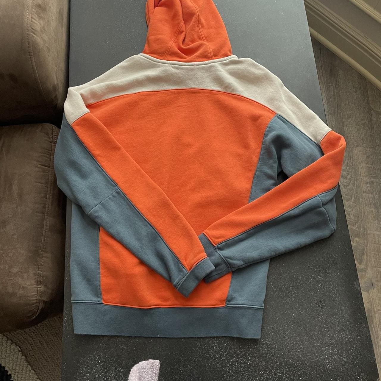 nike men's sportswear colorblock pullover hoodie electro orange