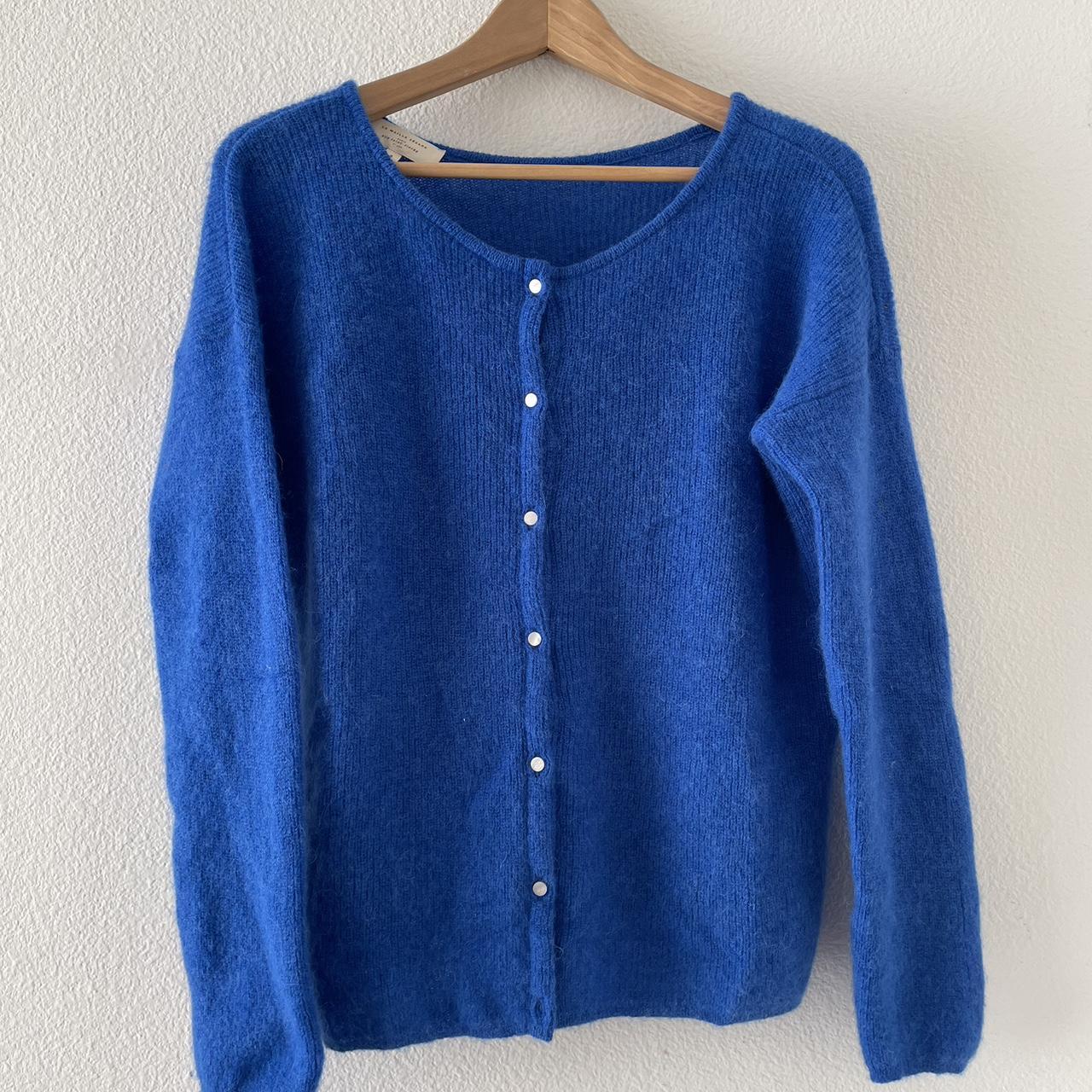 Sézane cardigan in electric blue. Worn a few times.... - Depop