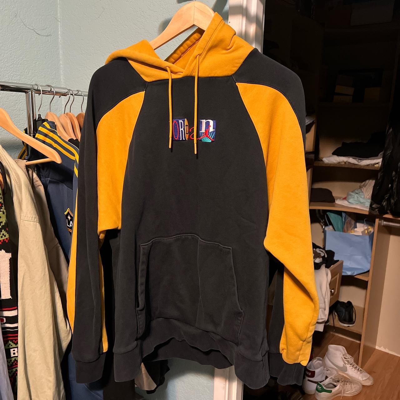 Yellow and black jordan on sale hoodie