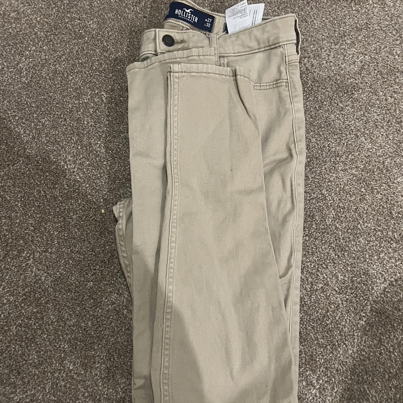 Khaki pants, uniform pants | Hollister #hollister... - Depop