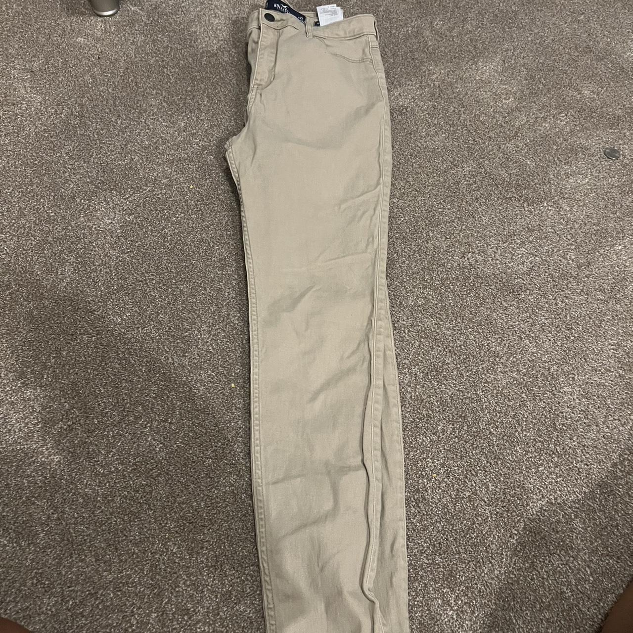 Khaki pants, uniform pants Hollister hollister... Depop