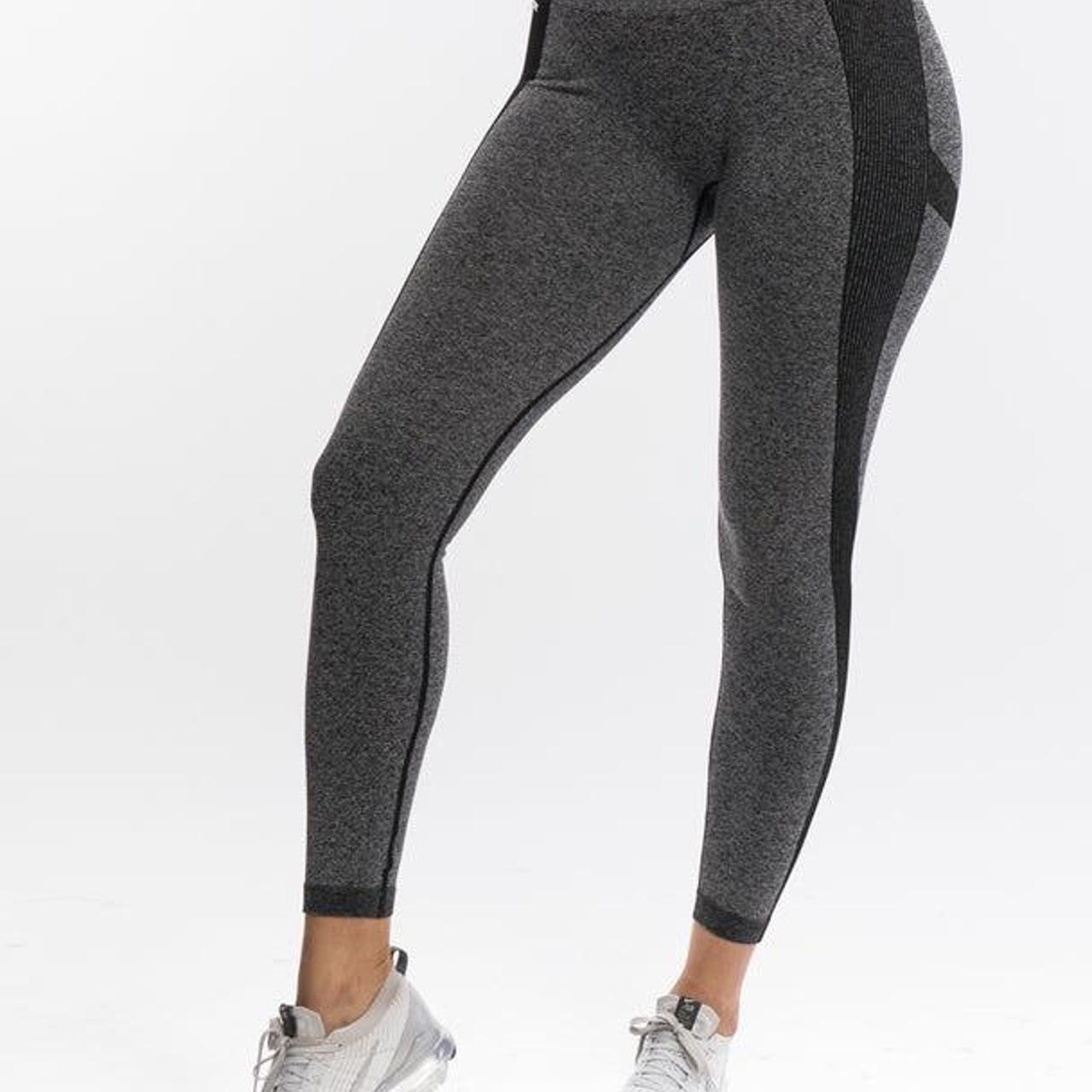Dark grey scrunch leggings Brand: Echt Apparel - Depop