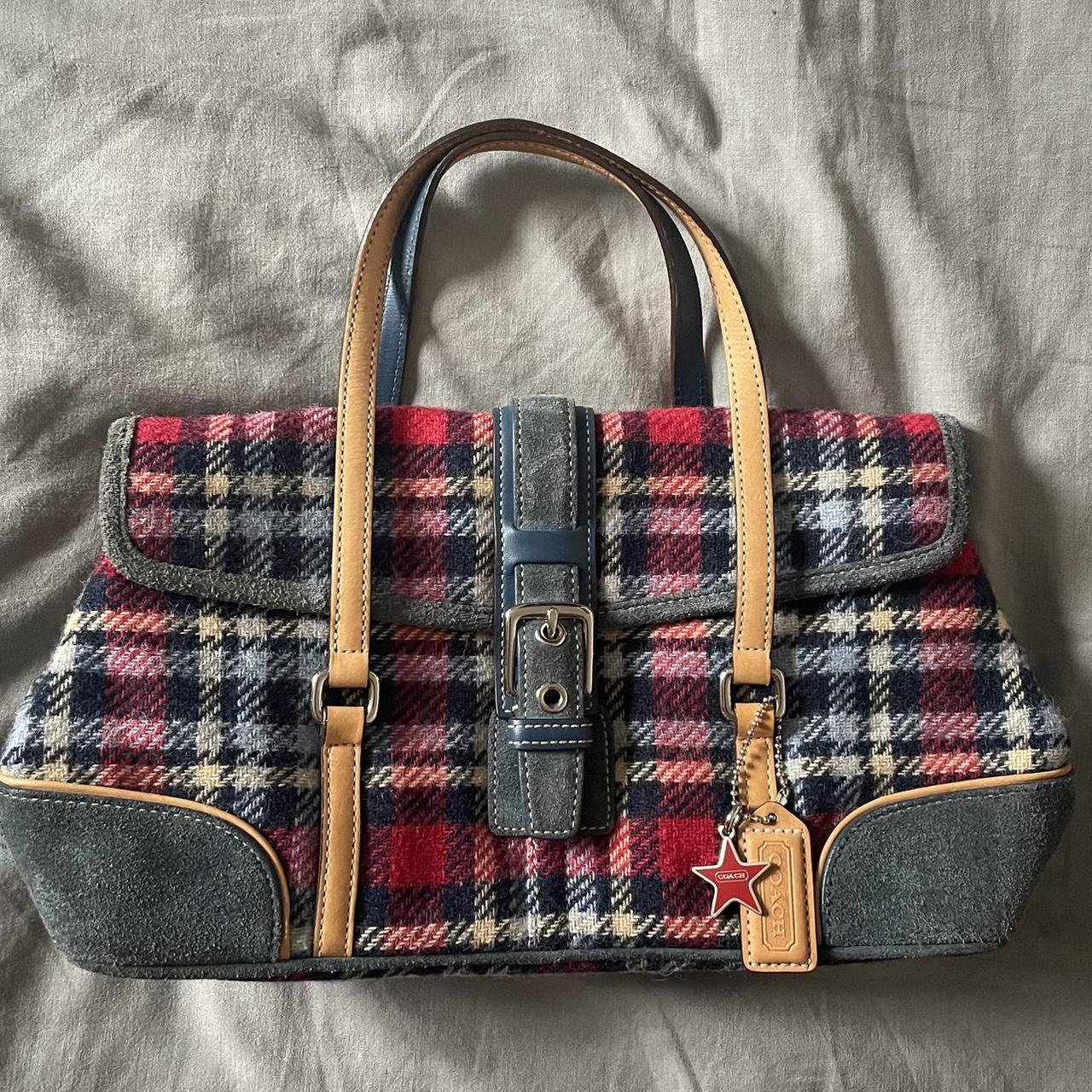 Coach checkered Y2K handbag in great condition. Only... - Depop