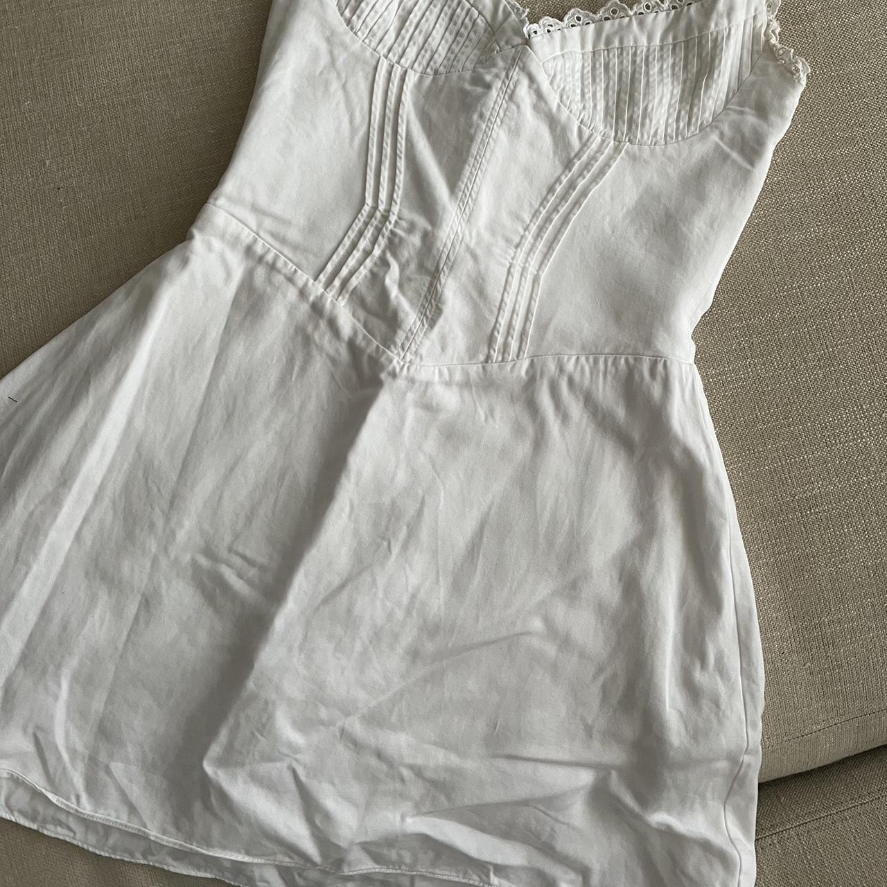 House of CB Tilly White Pintuck Mini Dress - bought... - Depop