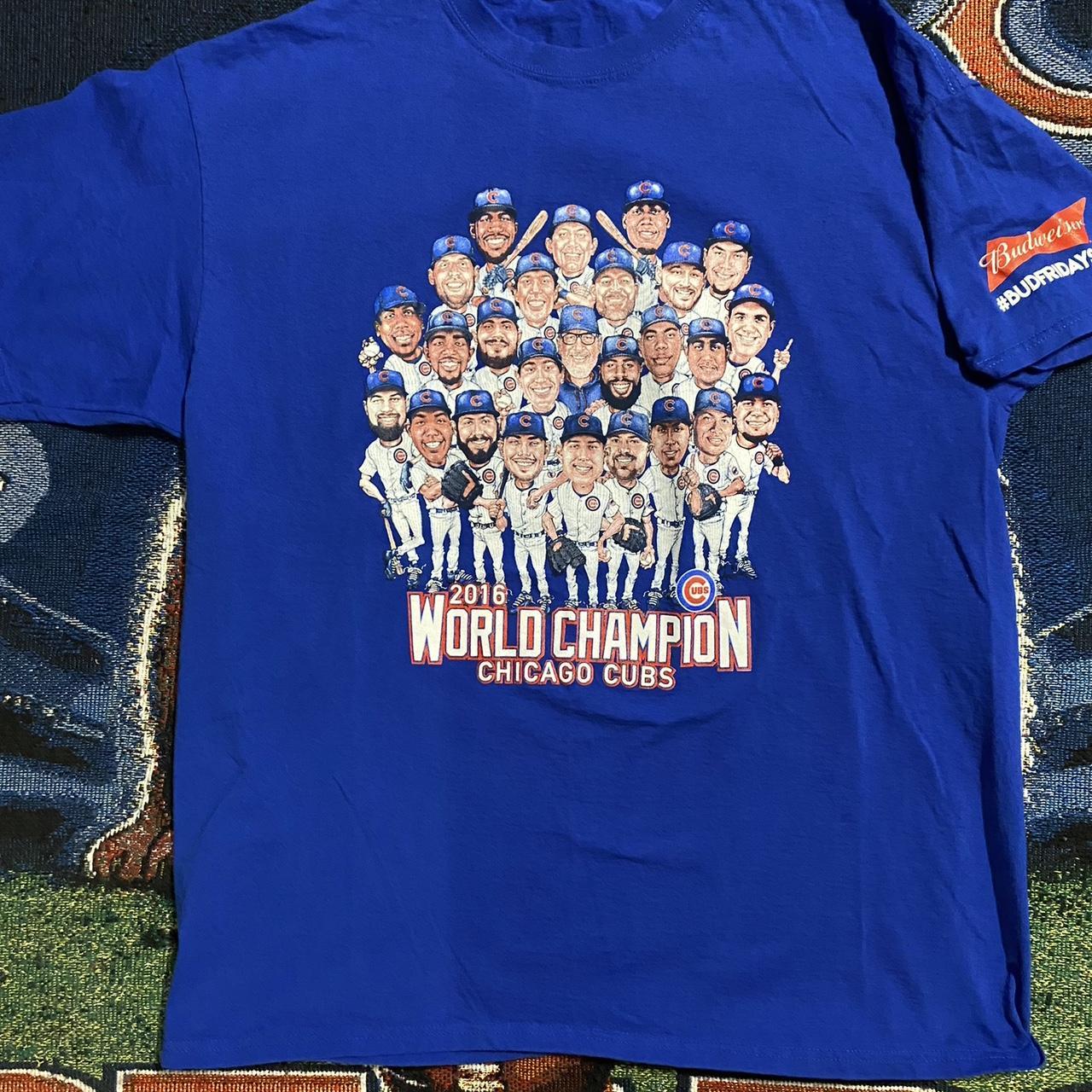 2016 World champion Chicago Cubs shirt s XL/L (has - Depop