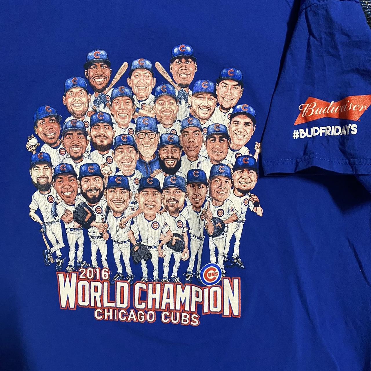 2016 World champion Chicago Cubs shirt s XL/L (has - Depop