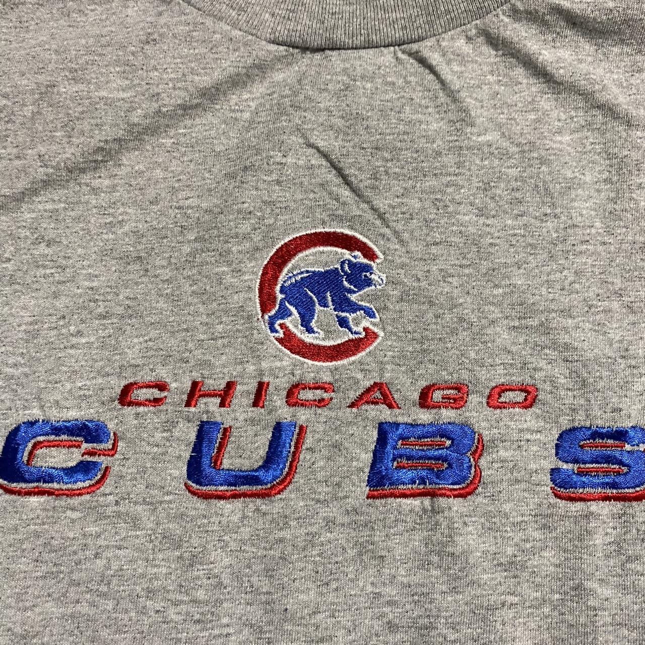 Chicago Cubs Cropped Tee✨ Chicago Cubs MLB Gray - Depop