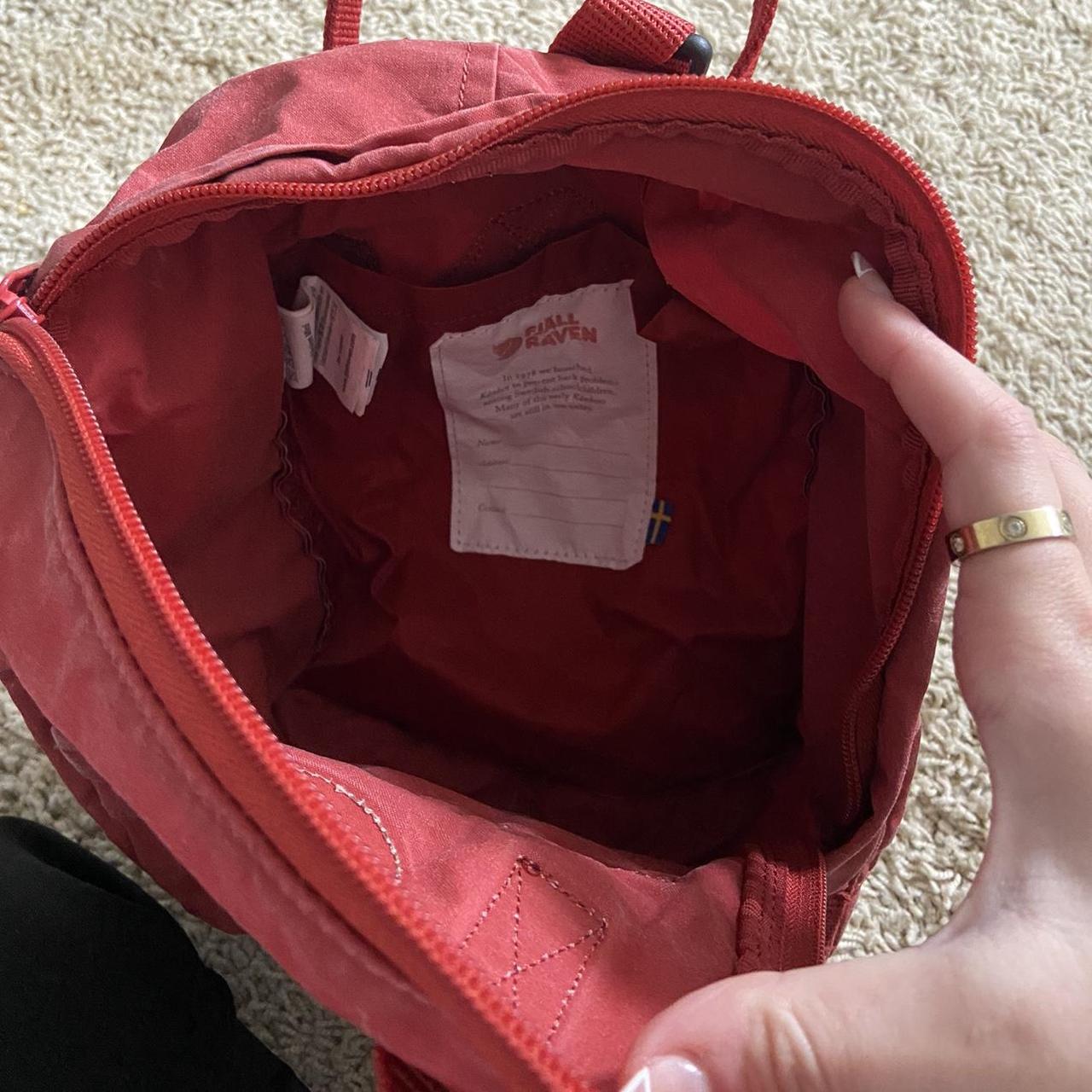 MINI Fjallraven Kanken Backpack color Ox Red Depop