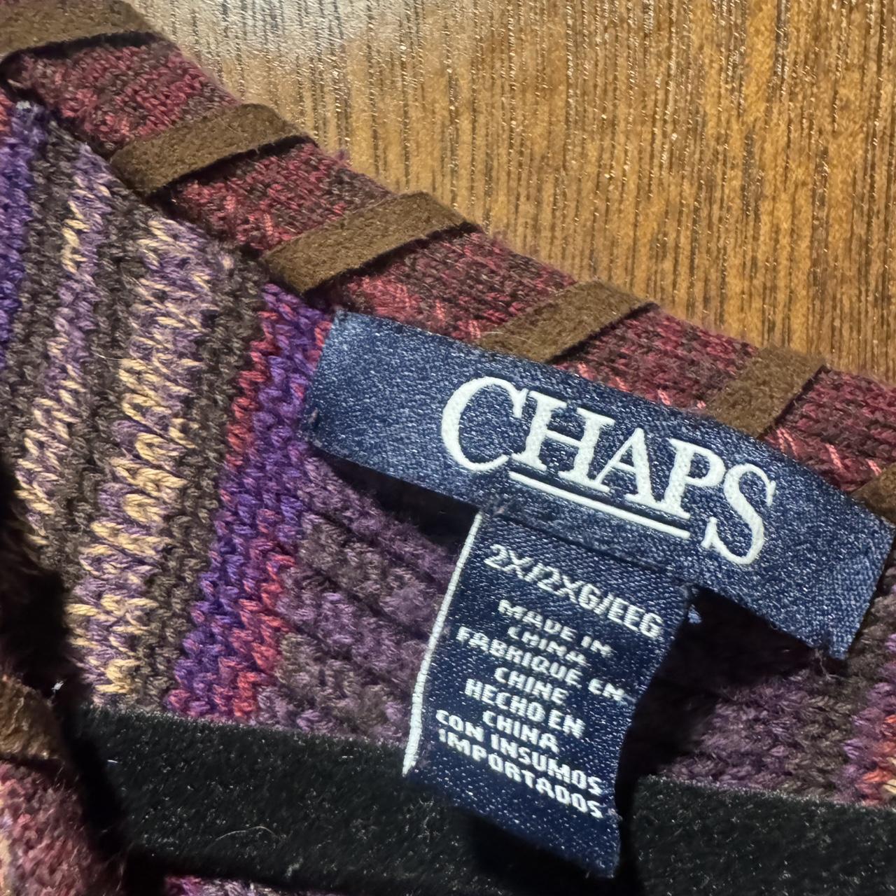 Chaps Women's Sweater - Purple/Multi - XXL – Comf… - image 3