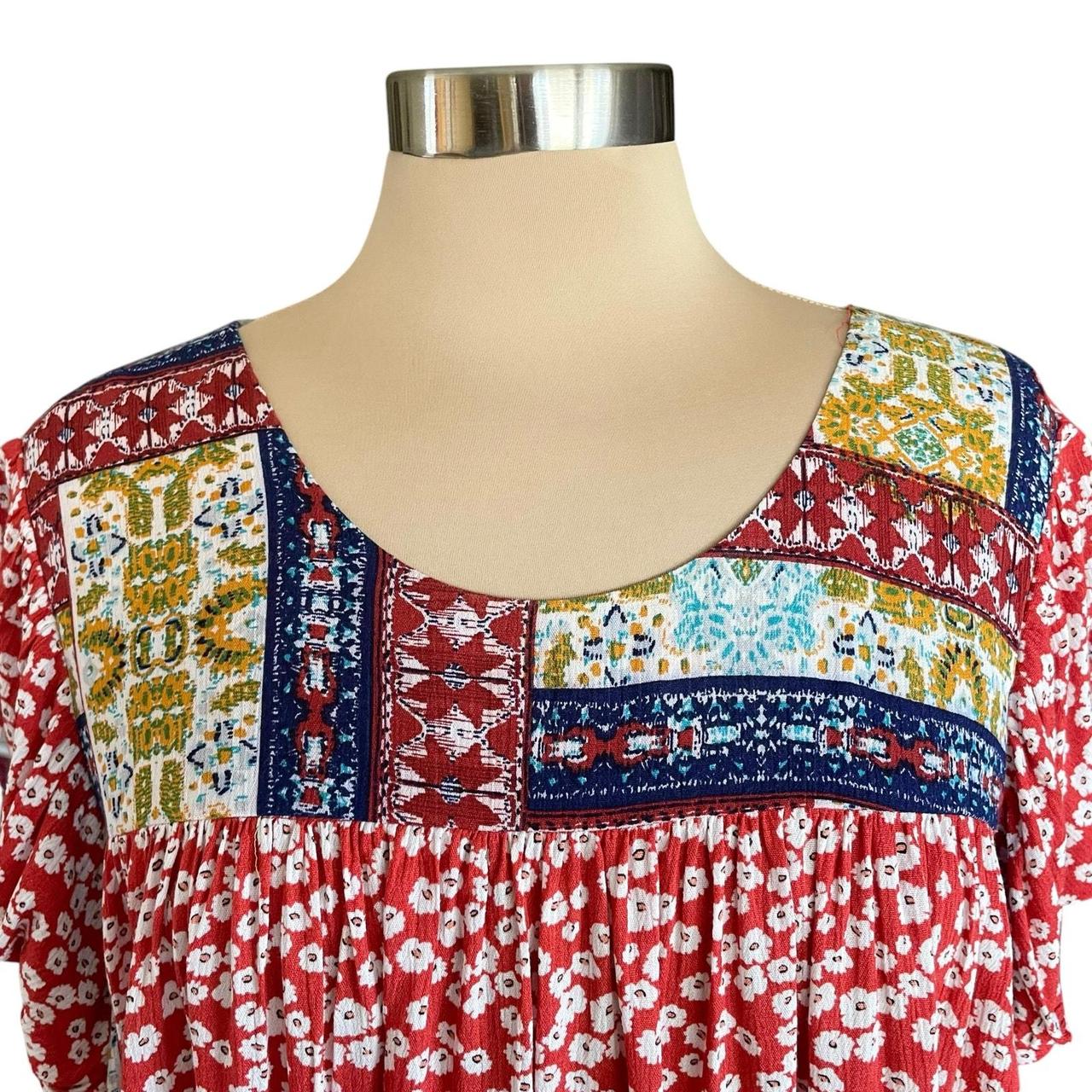 Source Unknown Women's Blouse - Red/Multi - M – E… - image 5
