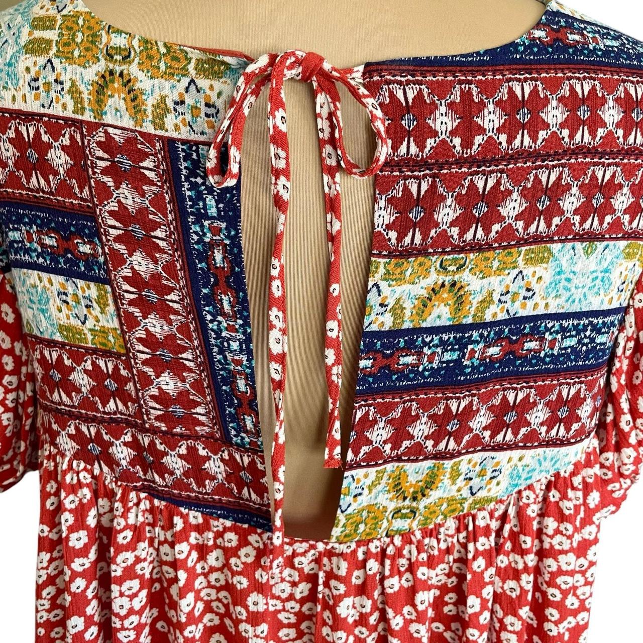 Source Unknown Women's Blouse - Red/Multi - M – E… - image 3