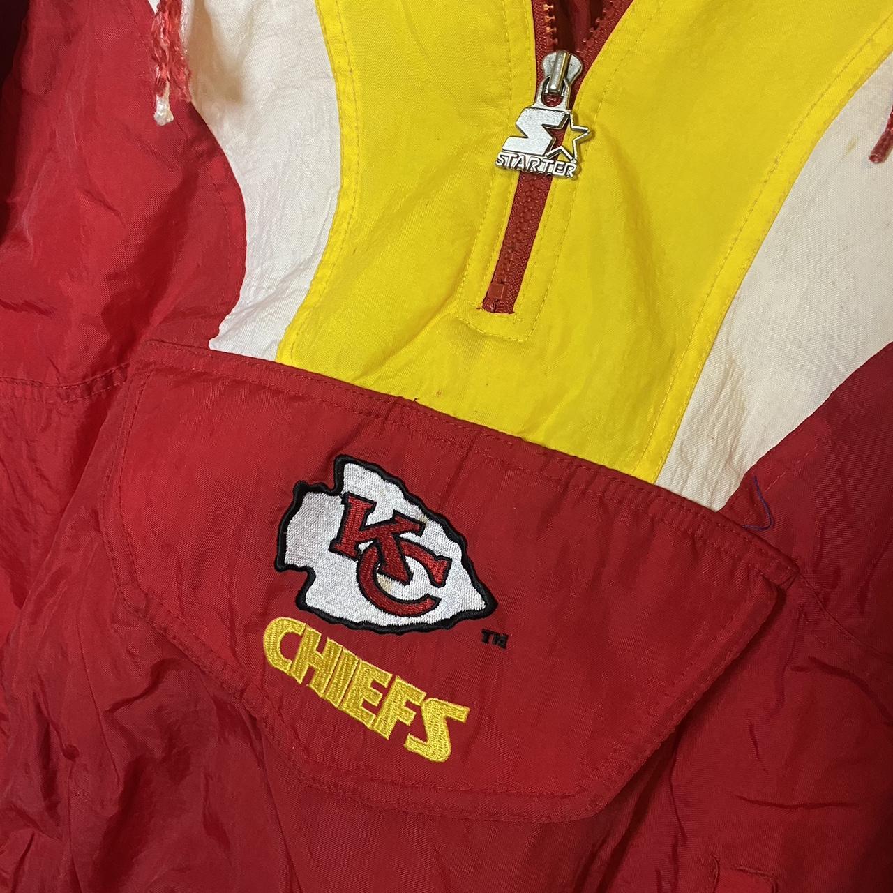 Vintage 90s Kansas City Chiefs Puffer Starter Jacket - Depop