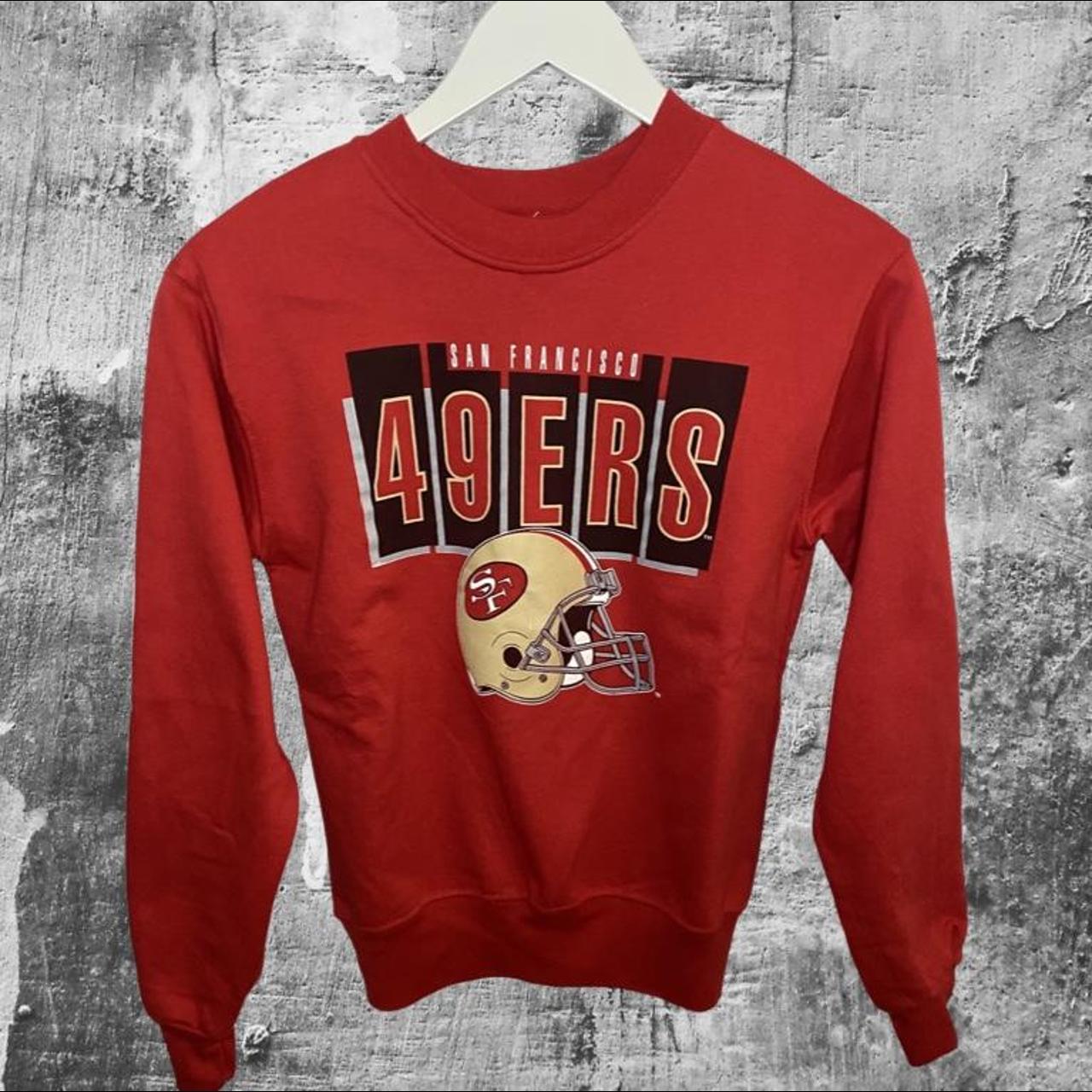 san francisco 49ers crewneck sweatshirt nfl - Depop