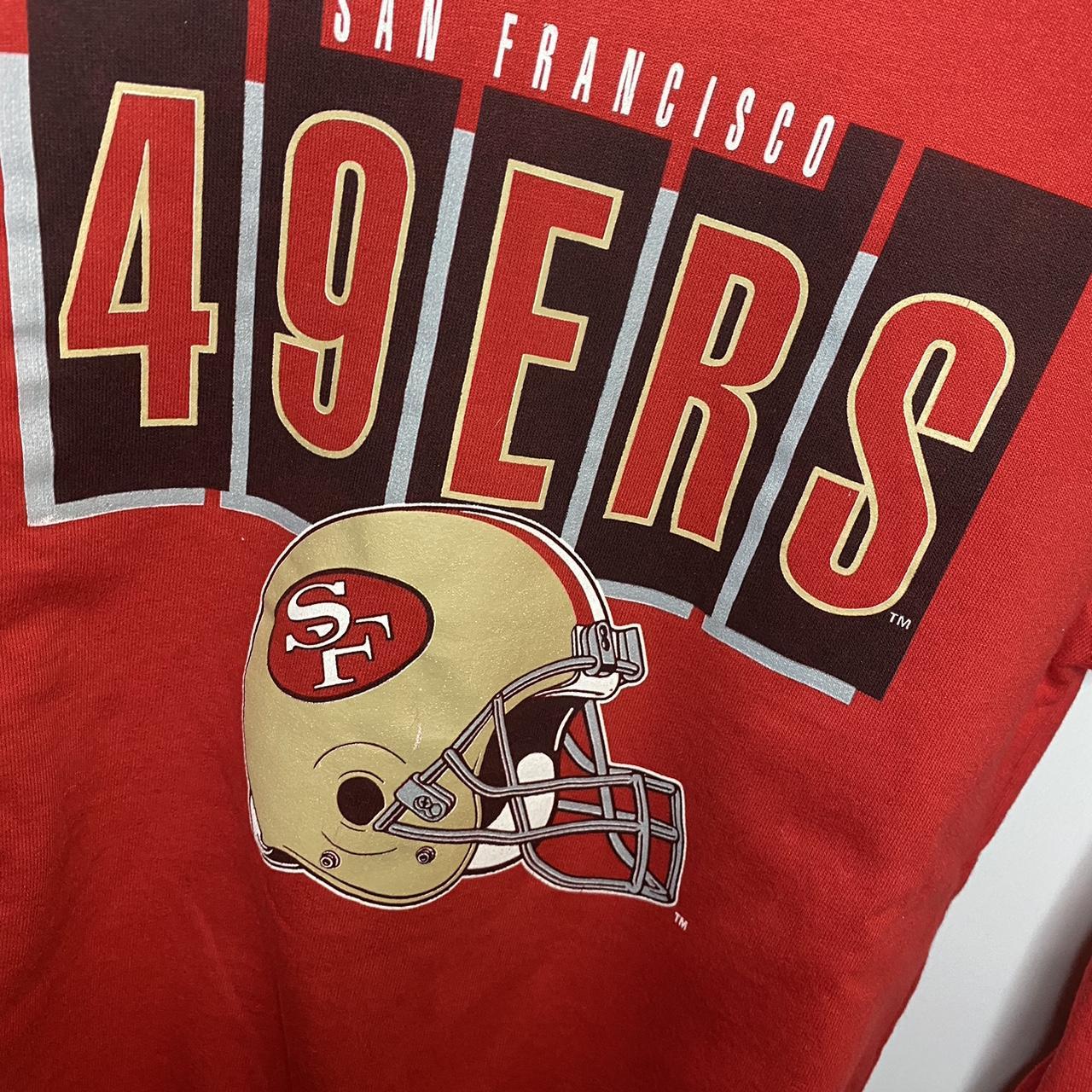 san francisco 49ers crewneck sweatshirt nfl - Depop