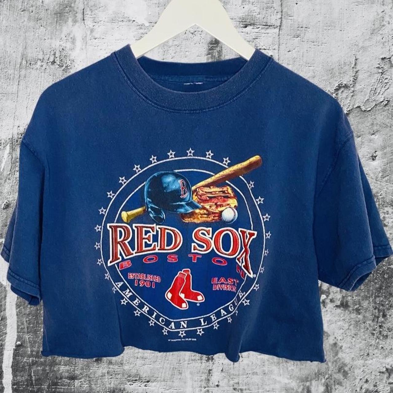MLB Boston Red Sox Baseball Custom Cropped T Shirt - Depop