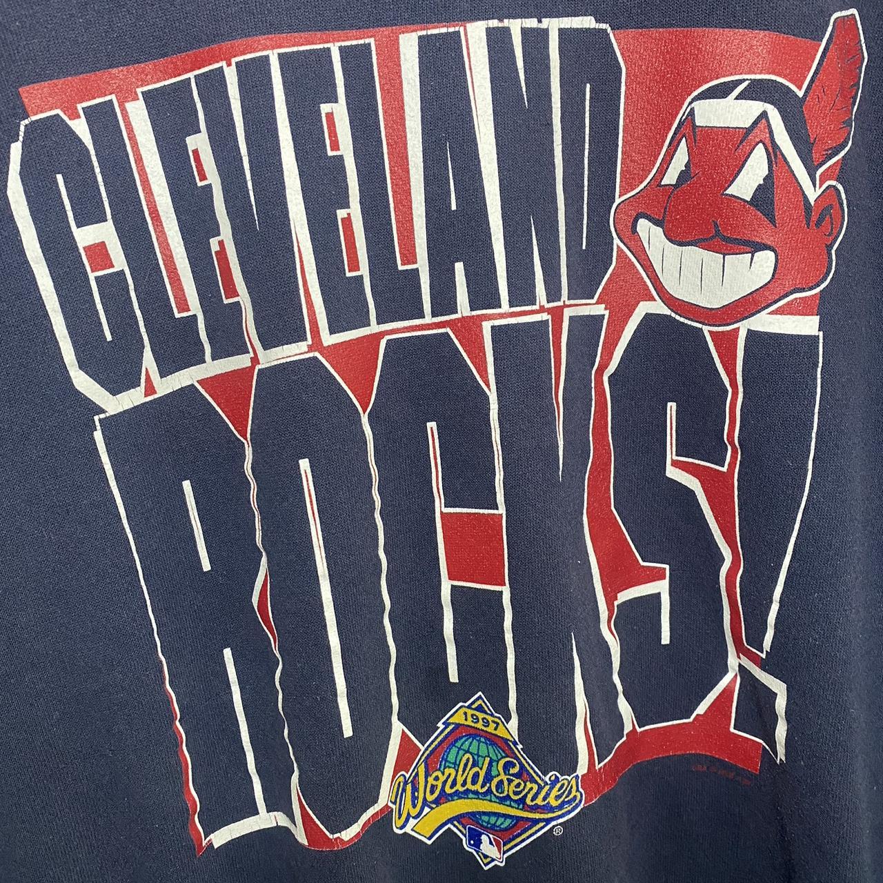 vintage 90s Cleveland Indians 1995 World Series - Depop