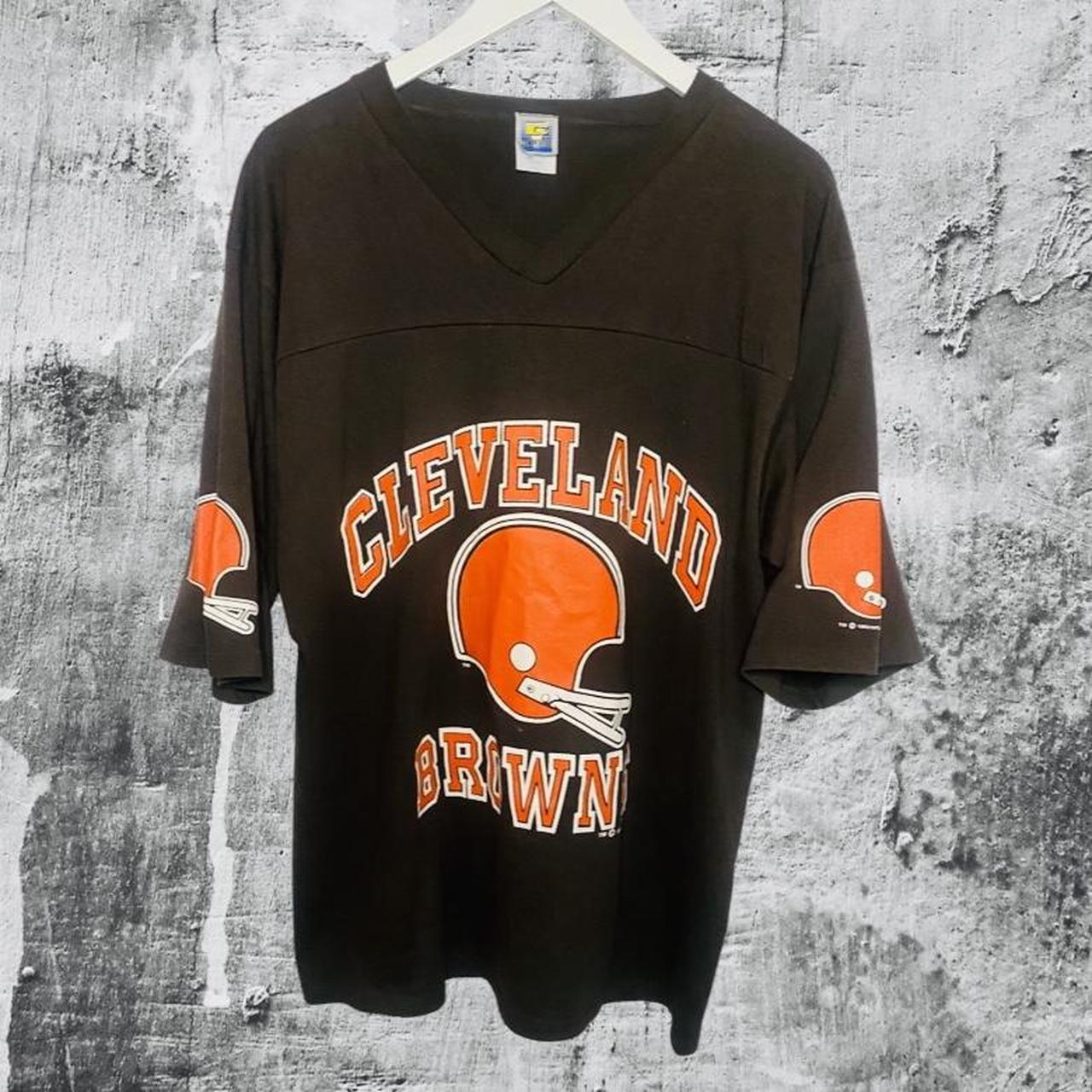 Nike Cleveland Browns Mens Brown Raglan Short Sleeve Polo