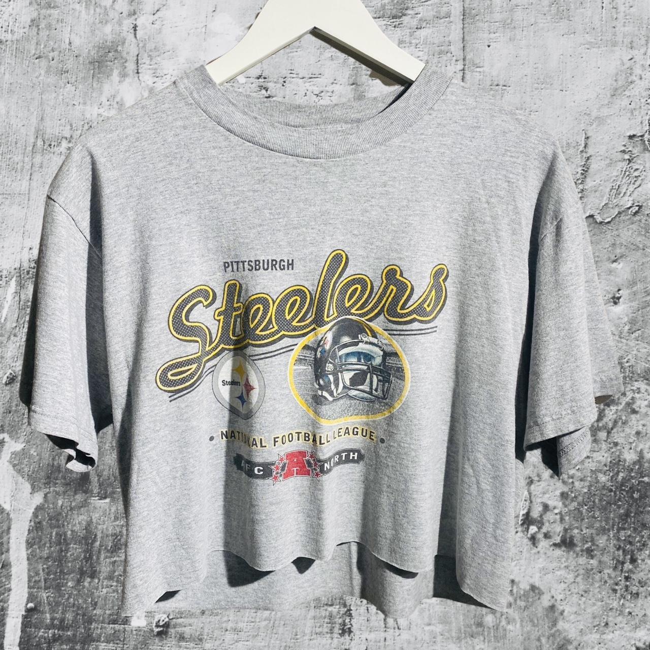 Vintage 00's NFL Pittsburgh Steelers Custom Cropped - Depop