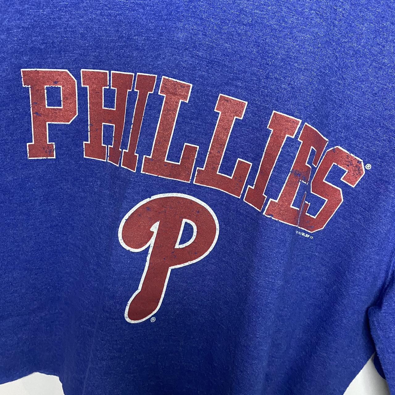 00's MLB Philadelphia Phillies Custom Crop T Shirt - Depop