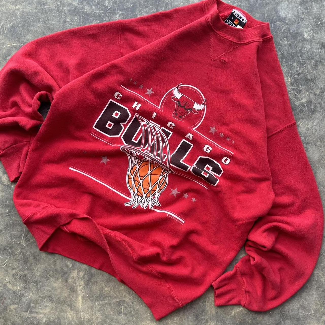 Vintage 1990s 90s Chicago Bulls Crewneck Sweatshirt Red Size hot Large