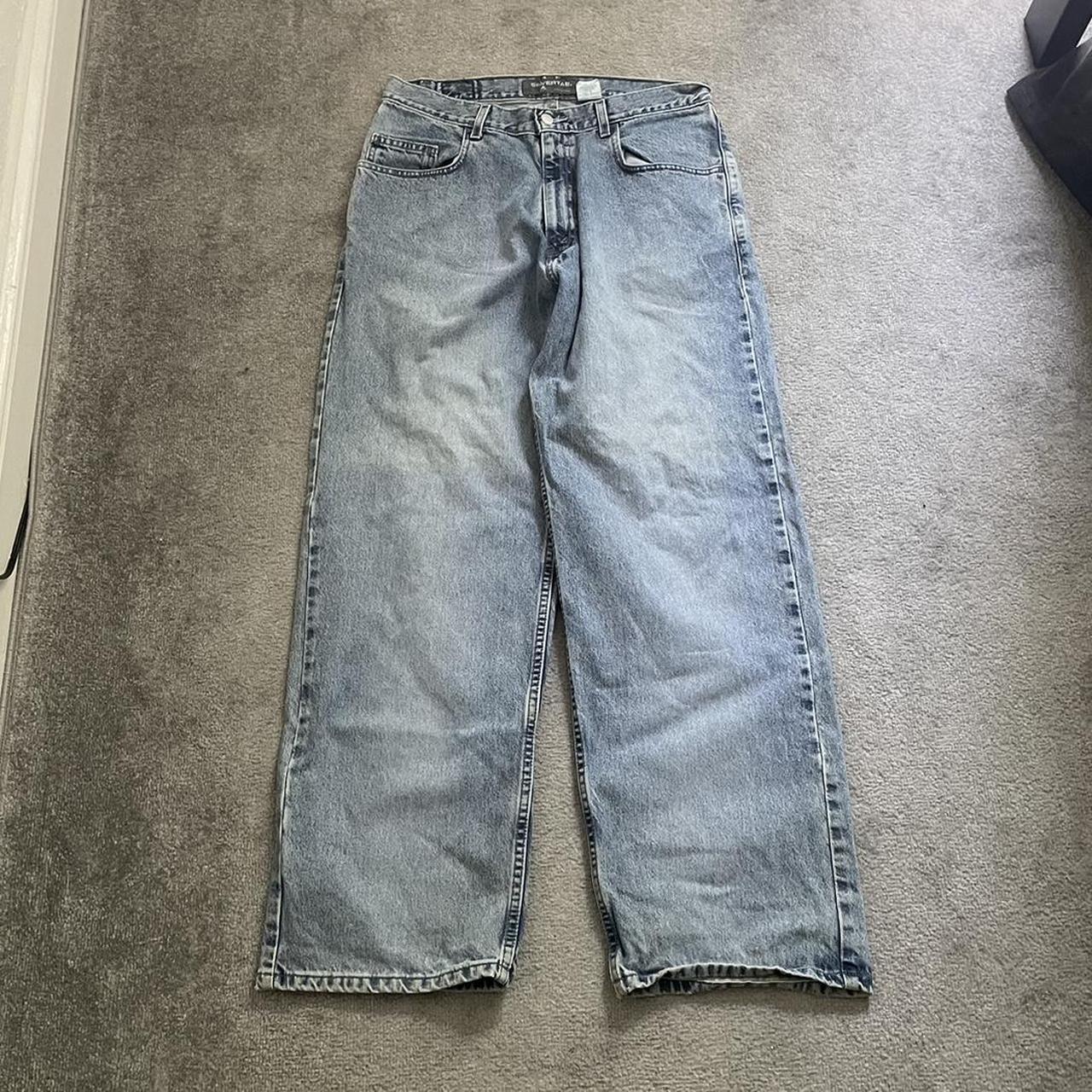 vintage silvertab baggy jeans oversized baggy fit... - Depop