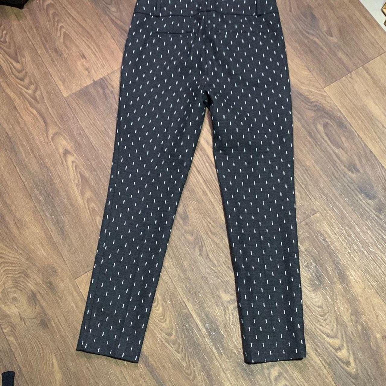 Women's Black and White Trousers | Depop