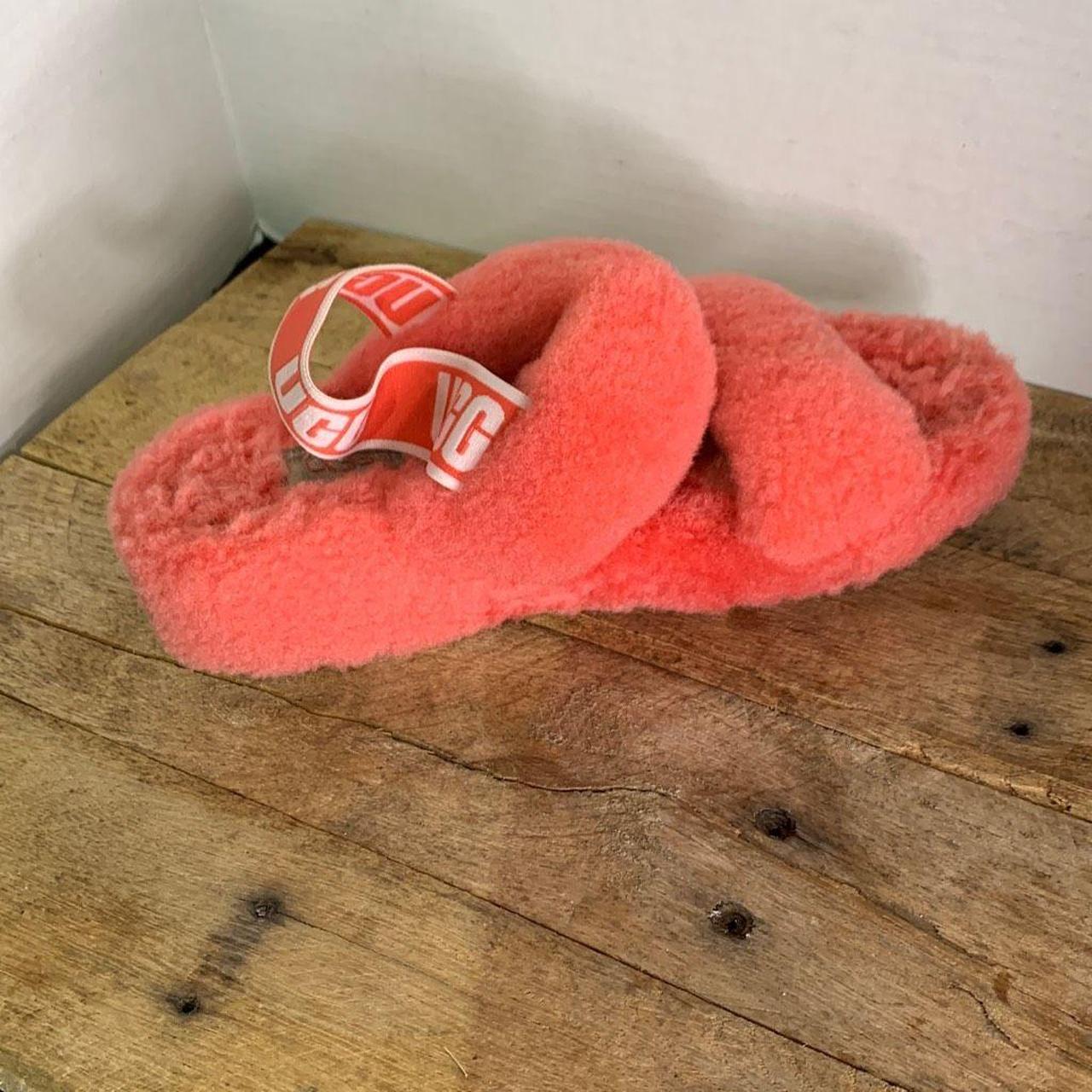 coral ugg slides