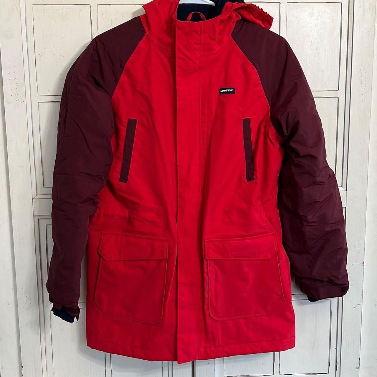 Lands end red outlet coat