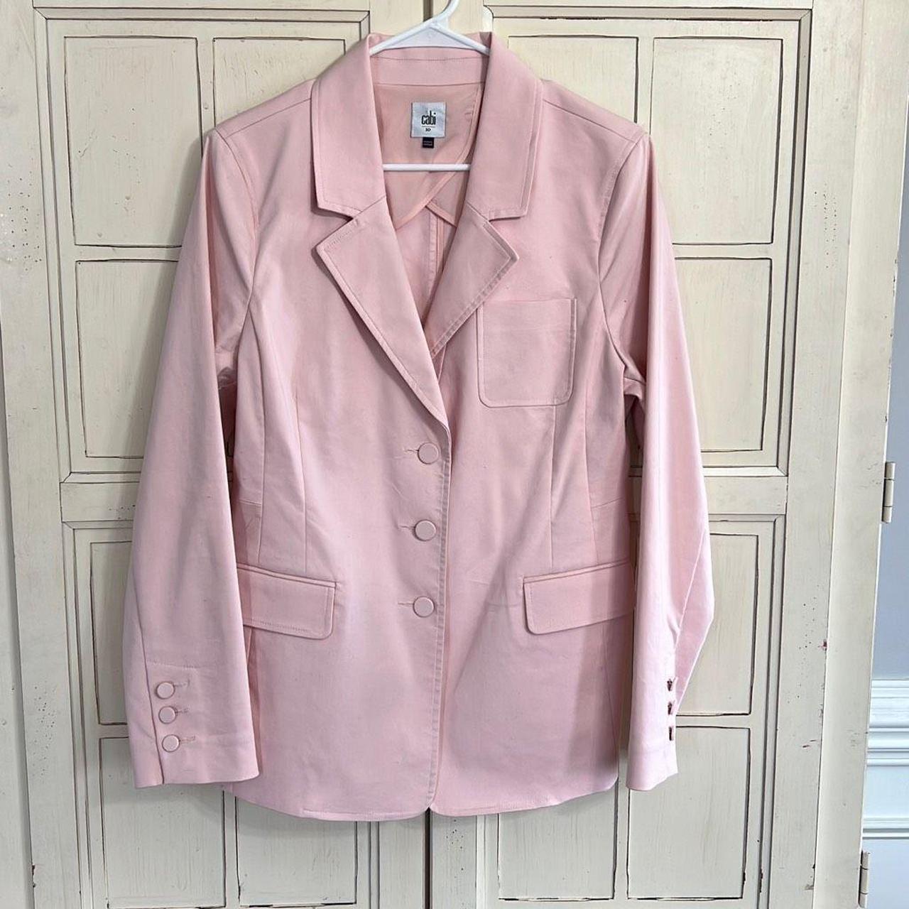 Talbots Blazer Jacket Womens Size 10 Pink Tweed - Depop