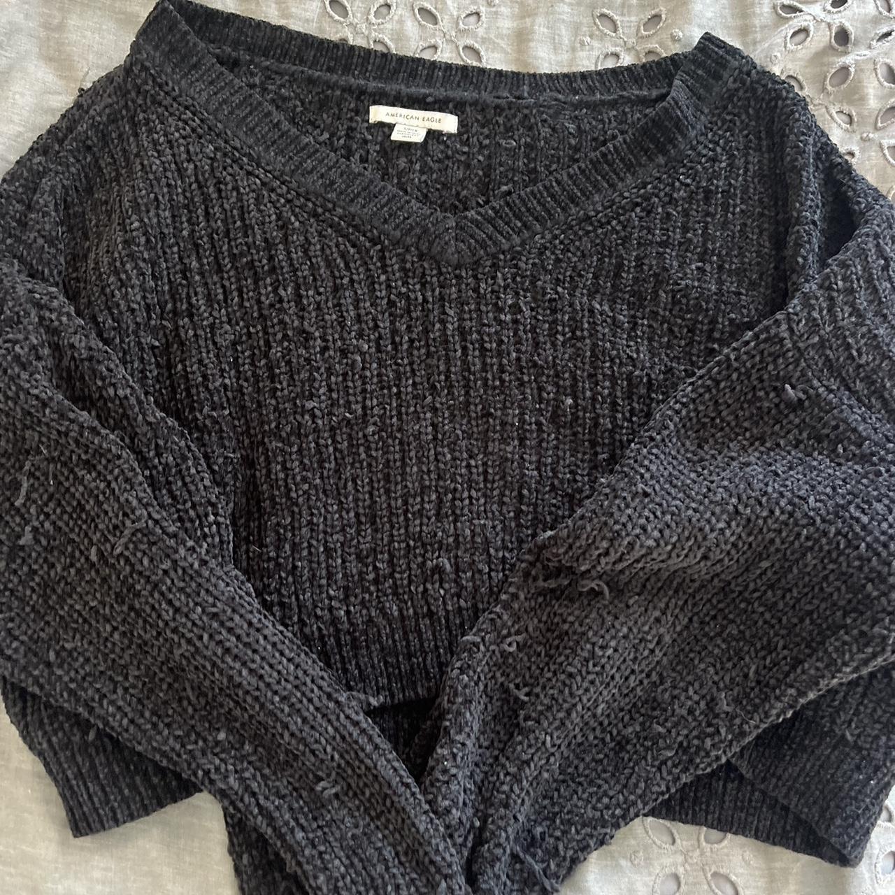black american eagle crop sweater good condition size s - Depop