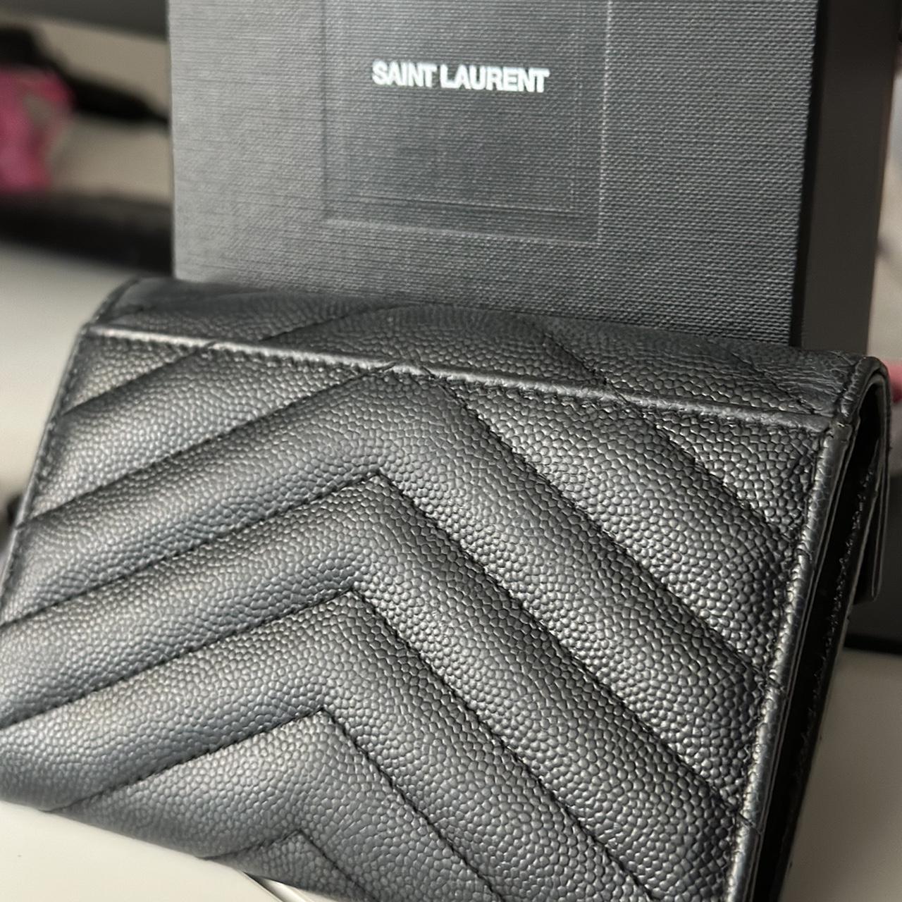 Yves Saint Laurent Women's Black Wallet-purses | Depop