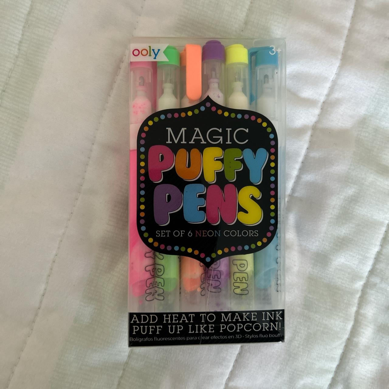 Magic Neon Puffy Pens (Set of 6)