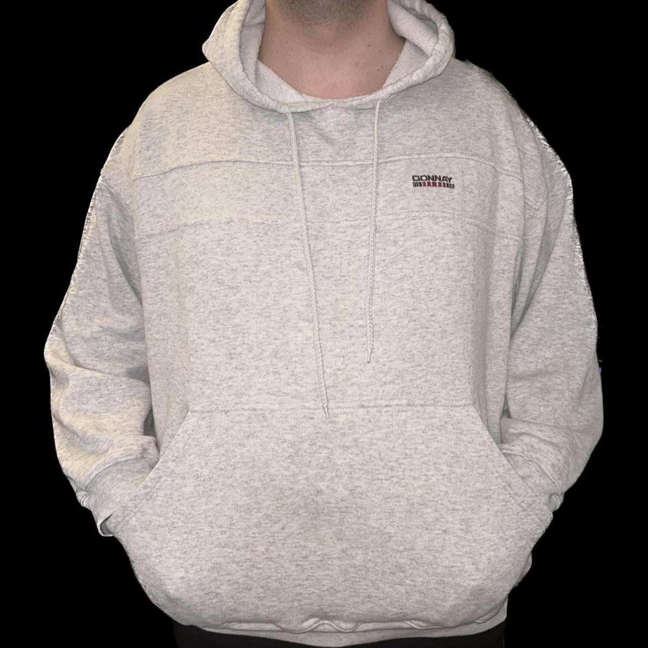Mens Hoodies Donnay Pullover Vintage Donnay Embroidered Logo Grey