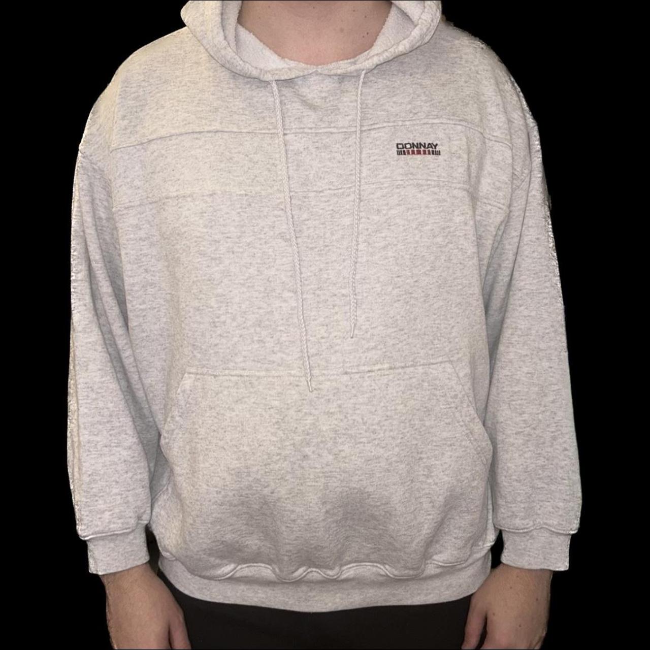 Vintage Donnay Embroidered Logo Grey Hoodie