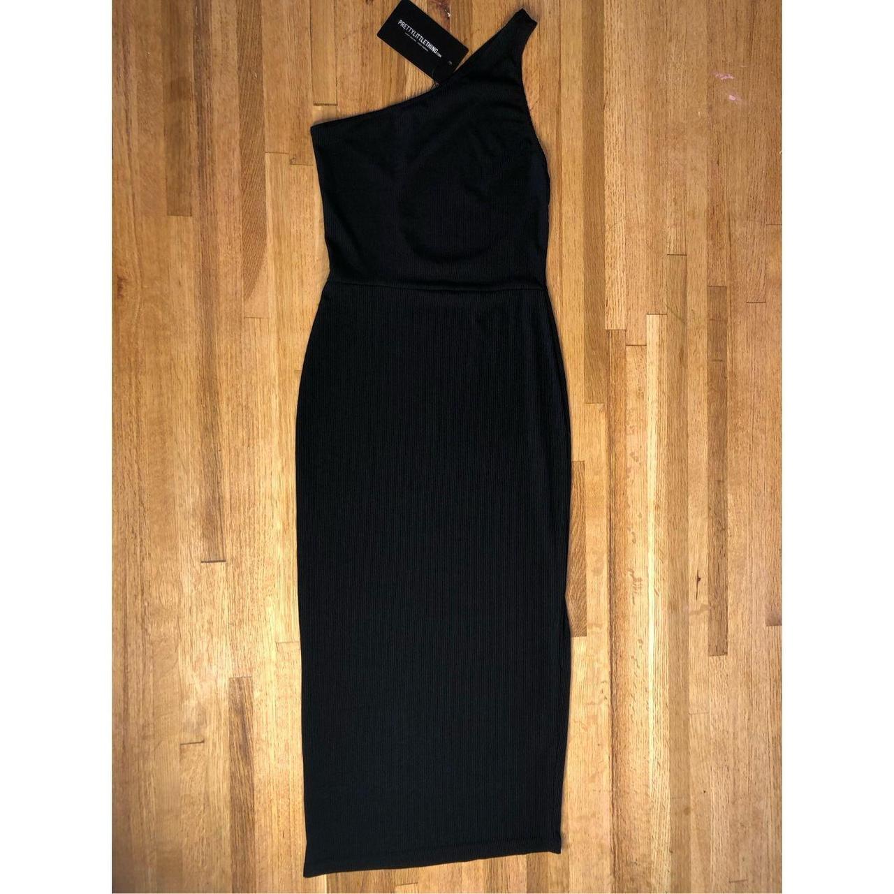 naked wardrobe black skin tight maxi dress Very - Depop