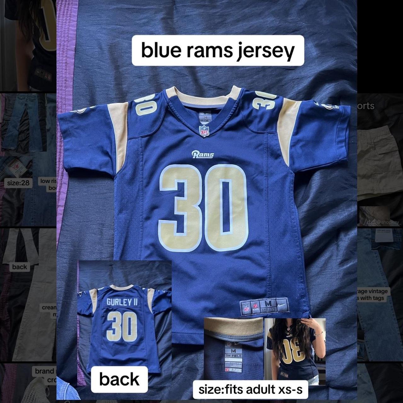 Blue and white NFL jersey jersey open to negation Depop