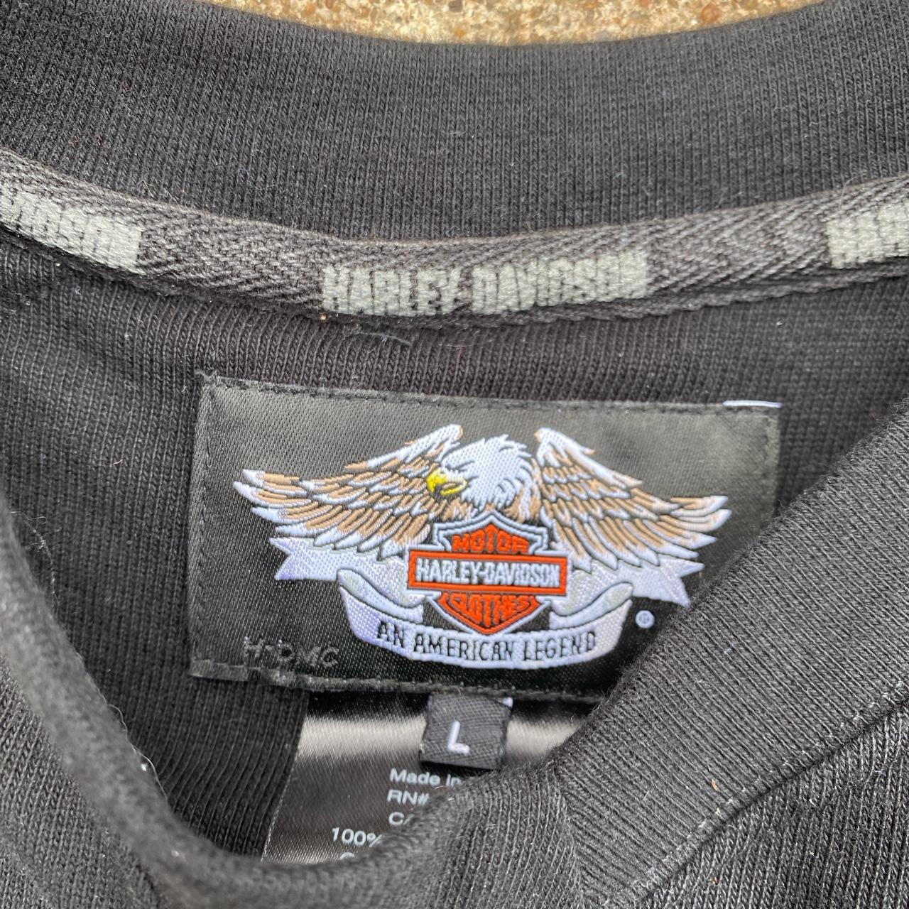 Harley Davidson Men's Black and Grey T-shirt | Depop