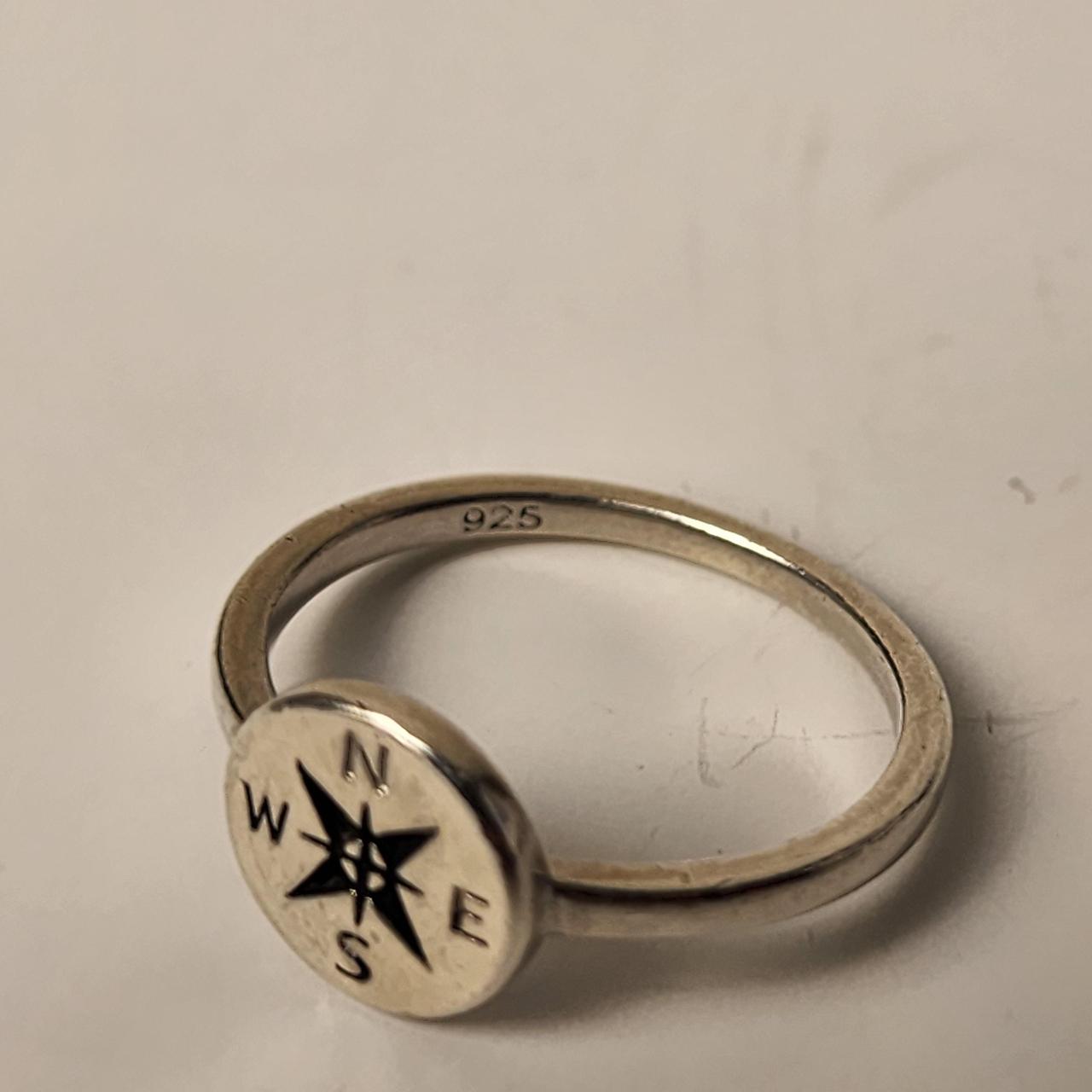 COMPASS Men's Ring - Silver – Use condition Silve… - image 3