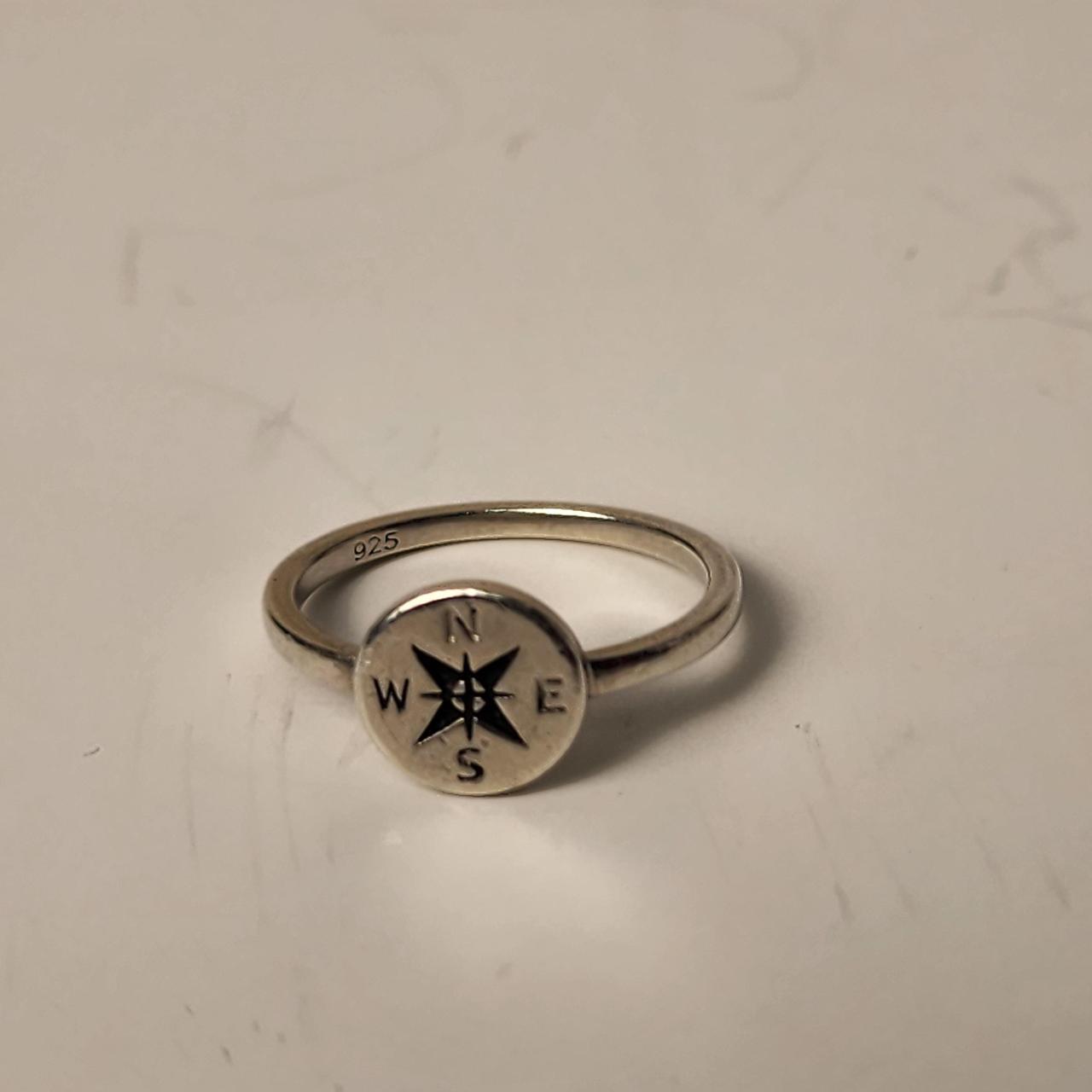 COMPASS Men's Ring - Silver – Use condition Silve… - image 1