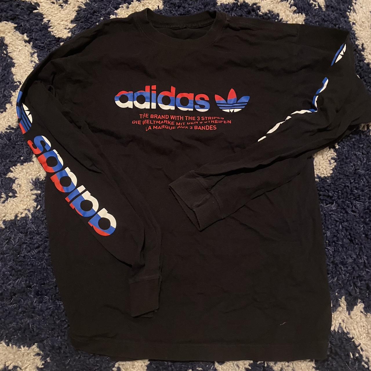 Adidas Men's Black and Red Shirt | Depop