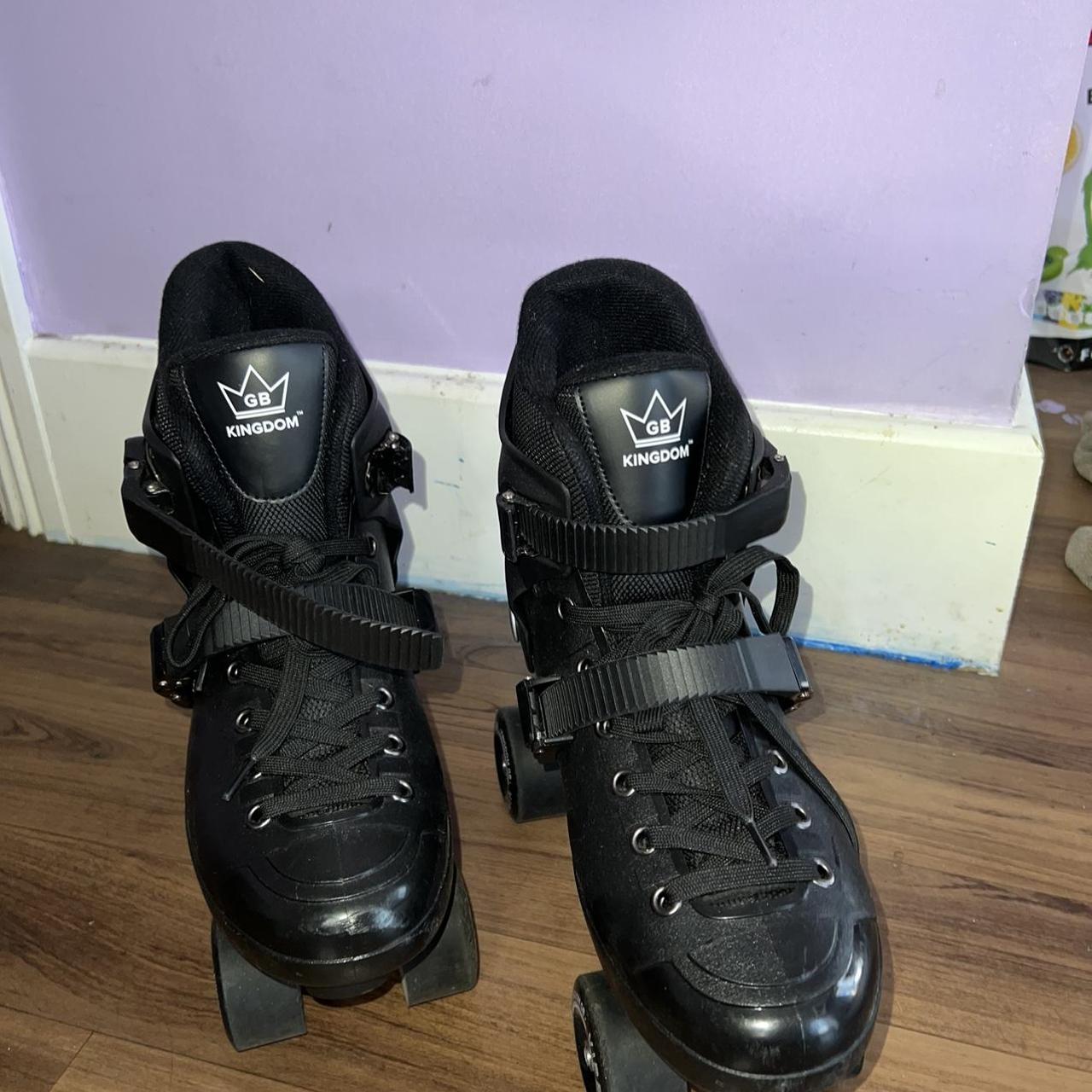 All black roller skates Size 5 Worn... Depop