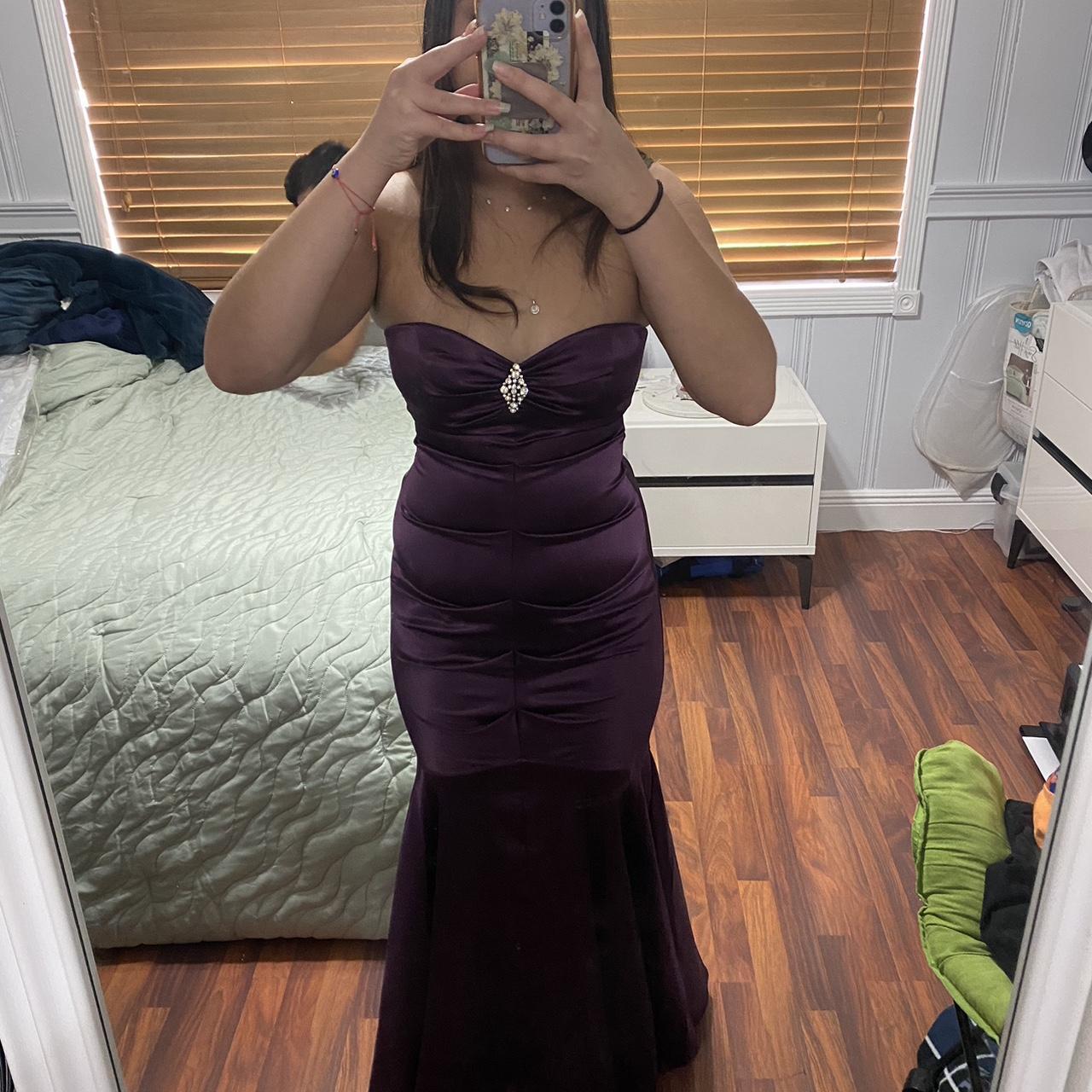 Xscape By Joanna Chen Purple Dress Stunning Purple Maxi Mermaid Style