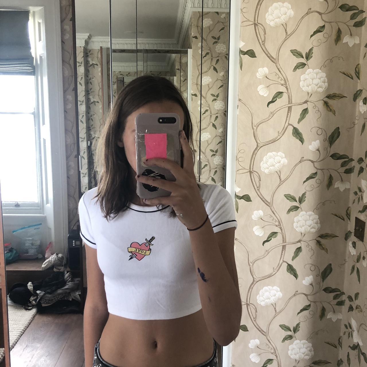 Super Cute White Crop Top From Pullandbear Only Worn Depop