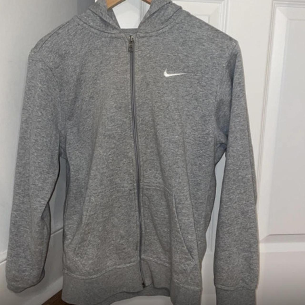 mens grey nike zip up hoodie