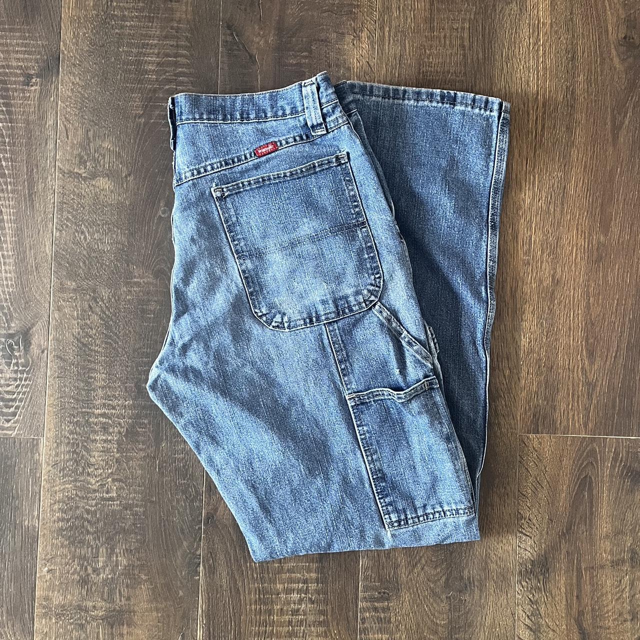 wrangler-carpenter-32-x-34-jeans-paint-stains-depop