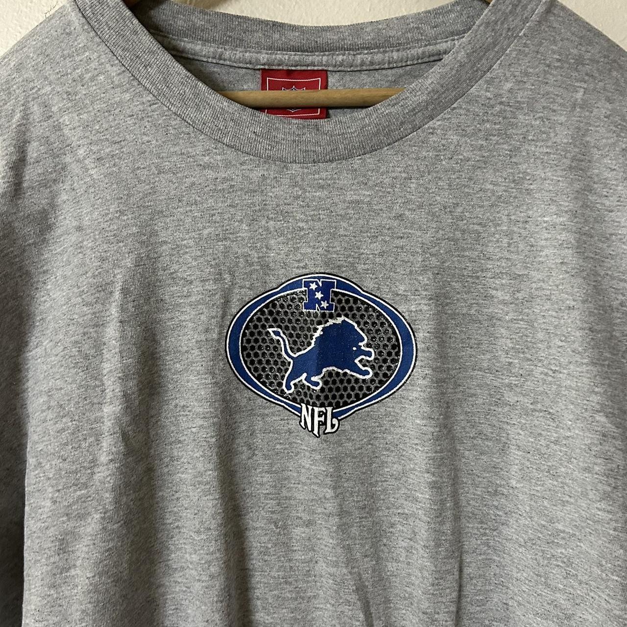 Vintage Detroit Lions long sleeve tee with sleeve... - Depop