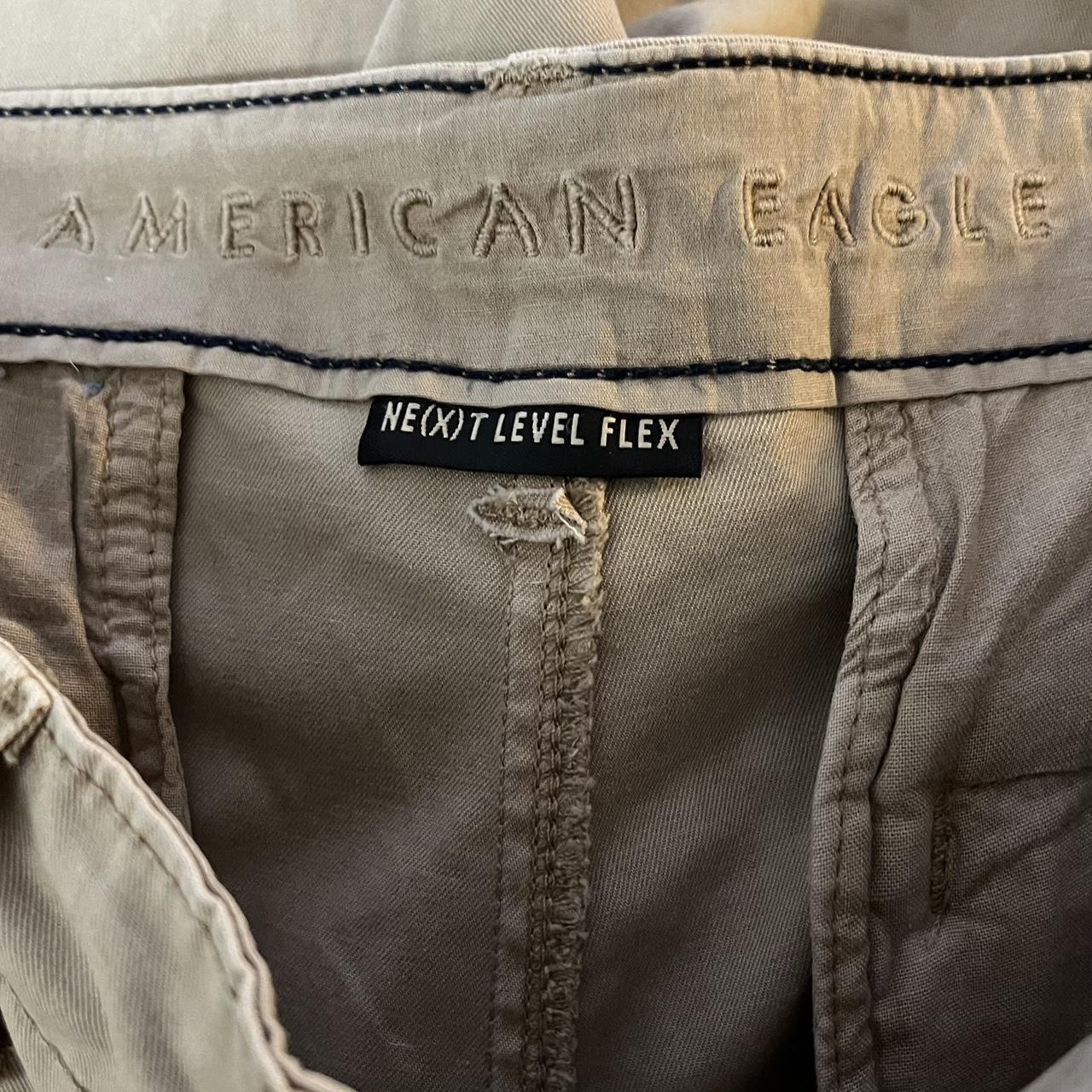 American Eagle Next Level Flex khaki shorts. Size... - Depop