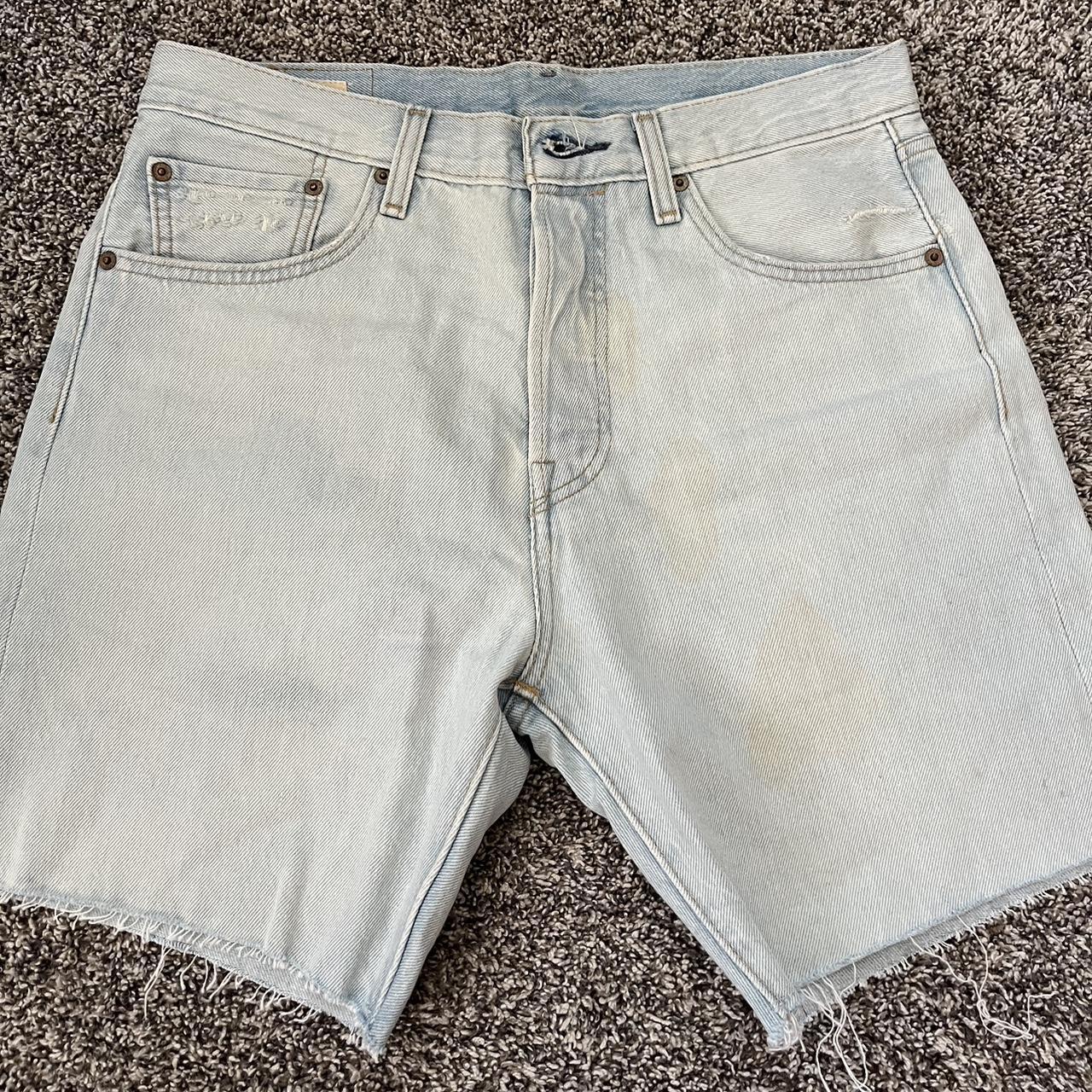 Acid washed 501, Levi’s 31 with jorts with small... - Depop