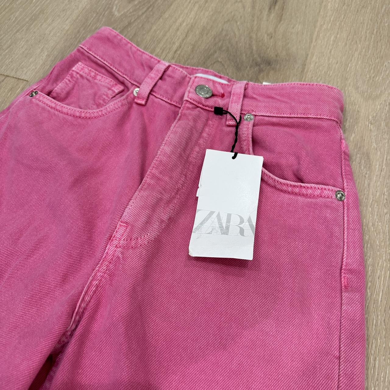 high rise pink ZARA jeans! size 2 🩷🩷 never worn,... Depop