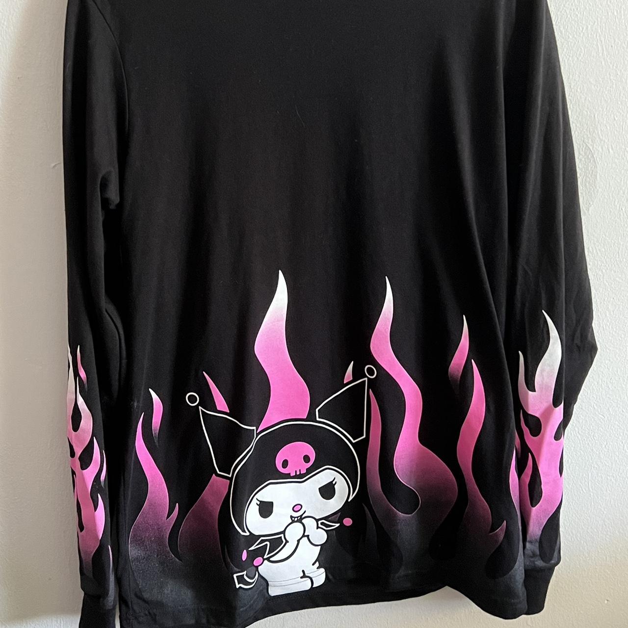 Bioworld Sanrio Kuromi Pink Skulls Tee Medium